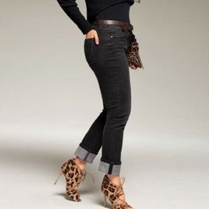 Cabi black high straight jeans